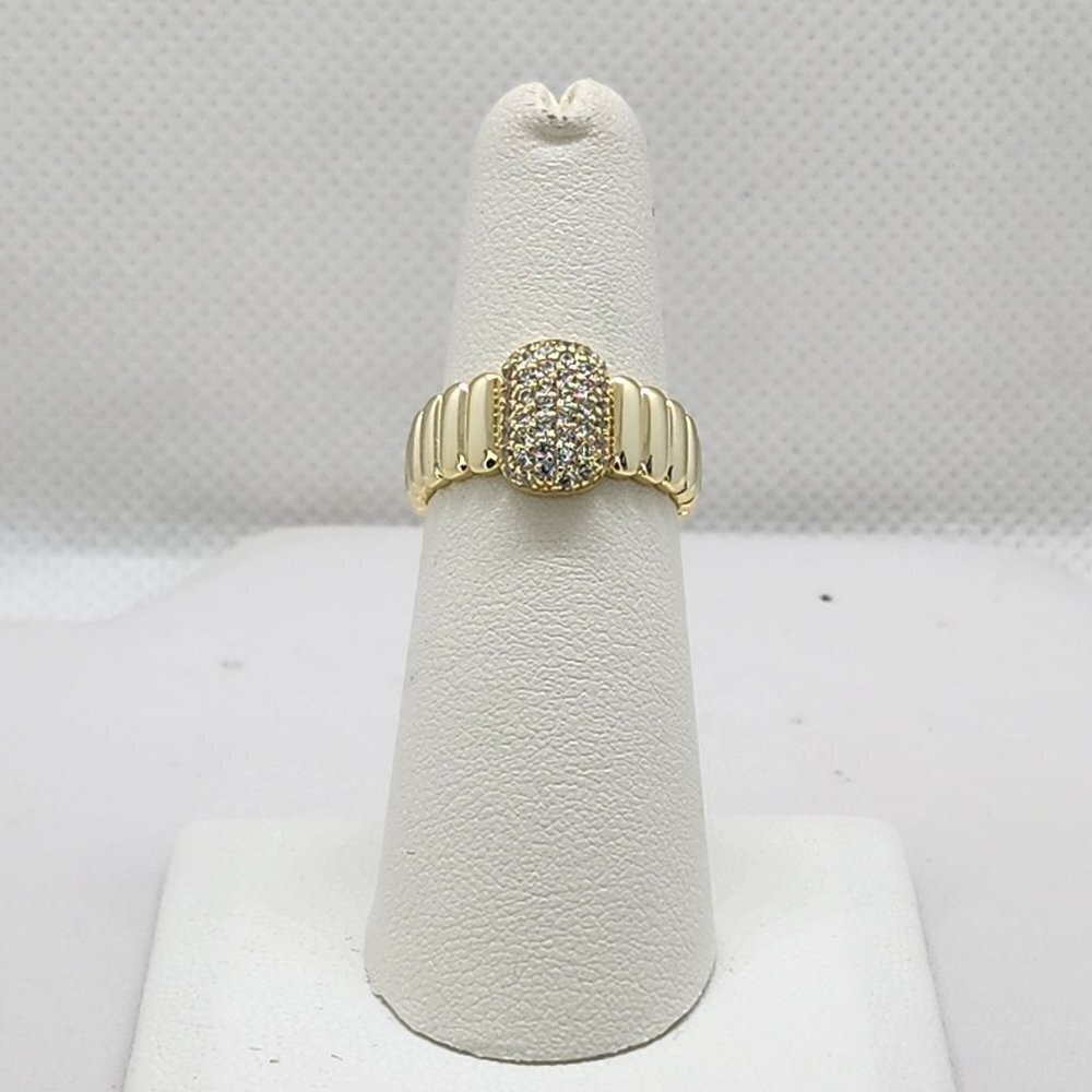 Brand New Sterling Silver 925 Rectangle Cz Ring